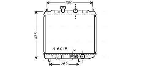 MITSUBISHI Радіатор охолодження двиг. Colt IV, Lancer V 1.3/1.6 92 Ava cooling MTA2036
