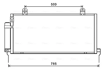 MITSUBISHI Радіатор кондиціонера (конденсатор) без осушувача GALANT 2.4 03 Ava cooling MTA5221D