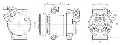 MITSUBISHI Компресор конд. L200 / TRITON 05-, PAJERO SPORT II 08 Ava cooling MTAK295
