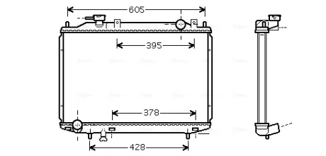 FORD Радіатор охолодження Ranger, Mazda BT-50 2.5D/3.0TDCi 99 Ava cooling MZ2171