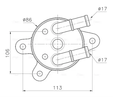 AVA MAZDA масляний радіатор (без корпуса) Mazda 3/6, CX-5 1.5/2.5 11- AVA COOLING MZ3301