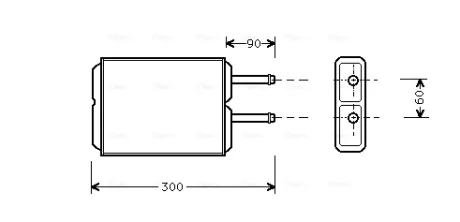 MAZDA Радіатор опалення 626 IV, Xedos 6 91 Ava cooling MZ6124