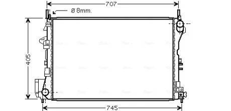 CADILLAC Радіатор охолодження BLS (2006) 2.0 T Ava cooling OL2339