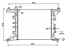 AVA OPEL Радіатор системи охолодження двигуна MERIVA B 1.4 10-, NISSAN NV400 dCi 170 15-, VAUXHALL AVA COOLING OL2568 (фото 1)