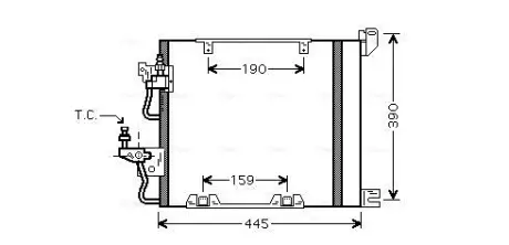 Конденсатор кондиціонера ASTRA H 17/19CTDI MT 04-(AVA) AVA COOLING OL5368D