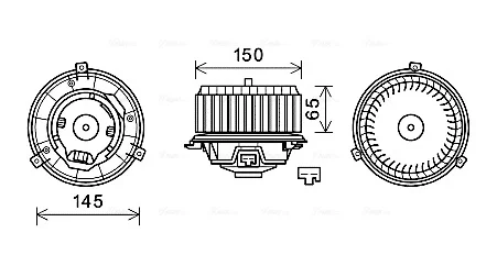 Вентилятор салону Mokka, Chevrolet Tracker 12- Ava cooling OL8674