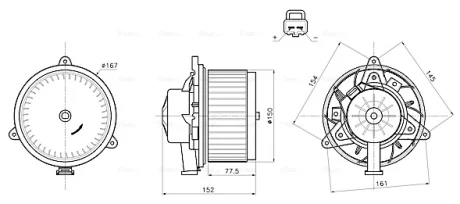 Вентилятор обігрівача OPEL (AVA) AVA COOLING OL8752