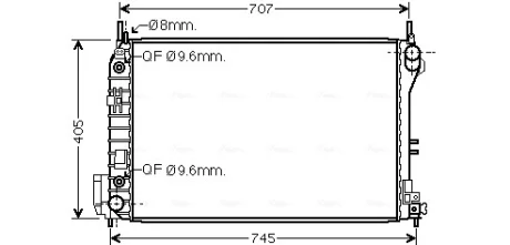 Радіатор охолодження OPEL VECTRA C (02-) Ava cooling OLA2341