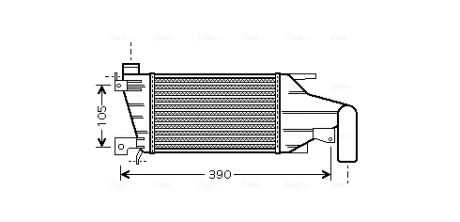 OPEL Інтеркулер Astra H 1.7CDTI 04 Ava cooling OLA4417