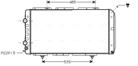 AVA CITROEN Радіатор охолодження Jumper 1,9D-1,9TD 94- AVA COOLING PE2150