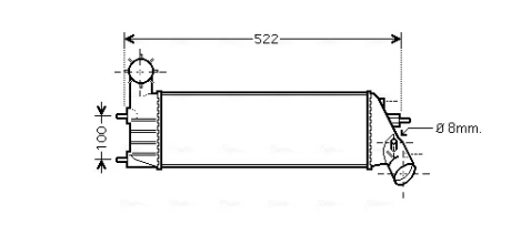 AVA CITROEN Інтеркулер C8 2.0, 2.2 02-, FIAT, LANCIA, PEUGEOT Ava cooling PEA4261