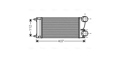 AVA CITROEN Інтеркулер Berlingo 08-, C4 I, Peugeot 308, 3008, 5008, Partner 1.6HDI 07- Ava cooling PEA4332