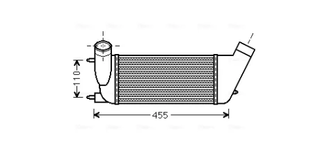 CITROEN Інтеркулер C8, Jumpy, Fiat Scudo, Ulysse, Lancia, Peugeot 807 2.0HDI 06 Ava cooling PEA4347