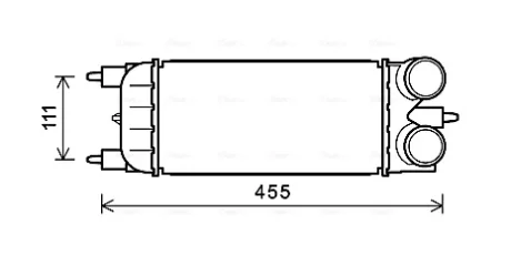 AVA CITROEN Інтеркулер C5 III, Peugeot 508 1.6HDI 10- Ava cooling PEA4365