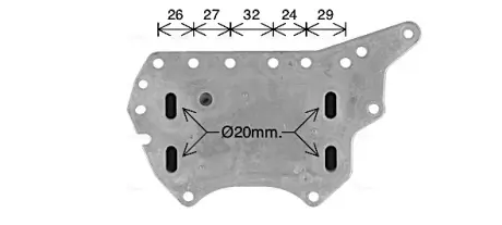 AVA RENAULT Оливний радіатор Grand Scenic IV, Espace V, Megane IV, Talisman, Trafic III, Opel Vivaro, nissan, DB Vito, Fiat 1.6dCi 14- AVA COOLING RT3657