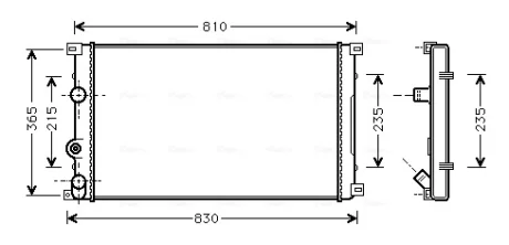 AVA OPEL Радіатор охолодження Movano 00-, Master II Ava cooling RTA2276