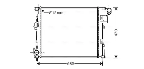 Радіатор охолодження NISSAN; OPEL; RENAULT (AVA) AVA COOLING RTA2427