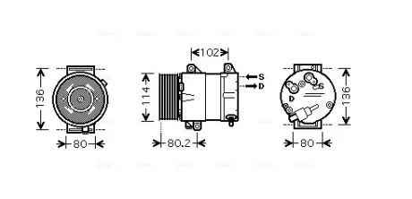 AVA RENAULT Компресор кондиціонера ESPACE IV Ava cooling RTAK381