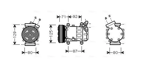 AVA NISSAN компресор кондиціонера Juke, Micra, Note, Qashqai AVA COOLING RTAK401