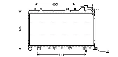 Радіатор IMPREZA 1,5-1,8 98- Ava cooling SU2045