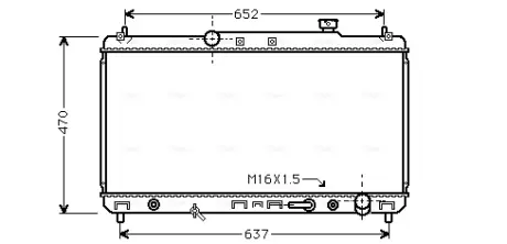 Радіатор охолодження CAMRY 22i AT 96-01(AVA) AVA COOLING TO2236