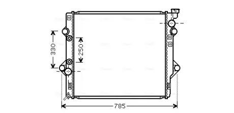 AVA TOYOTA Радіатор охолодження FJ Cruiser, Land Cruiser Prado 4.0 02- AVA COOLING TO2367