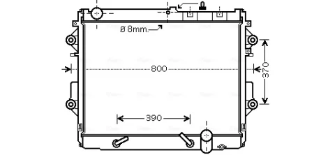 AVA TOYOTA Радіатор системи охолодження двигуна LAND CRUISER 200 07- AVA COOLING TO2490