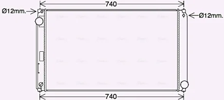 TOYOTA Радіатор системи охолодження двигуна RAV 4 IV 2.0 12-, LEXUS Ava cooling TO2748