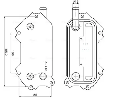 Радіатор масляний TOYOTA AURIS/ AVENSIS/ RAV 4 (Ava) AVA COOLING TO3792