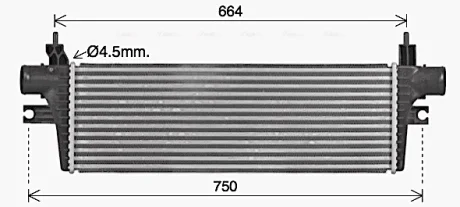 Інтеркулер TOYOTA HILUX MK VIII (2015) Ava cooling TO4774