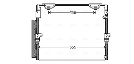 AVA TOYOTA Радіатор кондиціонера (конденсатор) з осушувачем LAND CRUISER 200 4.5, 4.6, 4.7 07- AVA COOLING TO5560D