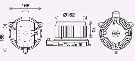 Вентилятор салону LAND CRUISER 200 07-, LEXUS Ava cooling TO8740