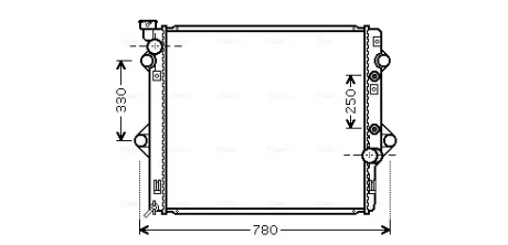 Радіатор сист. охолодження двиг. LAND CRUISER 3.0 TD 02- Ava cooling TOA2478