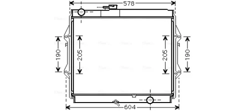 TOYOTA Радіатор охолодження двиг. HILUX VI Пікап 2.5 D-4D 01 Ava cooling TOA2642