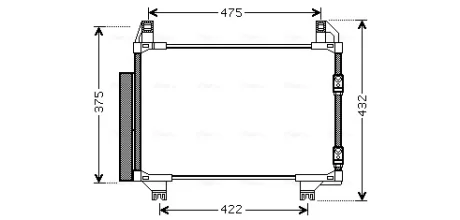 AVA TOYOTA Радіатор кондиціонера (конденсатор) Yaris 05 Ava cooling TOA5404D