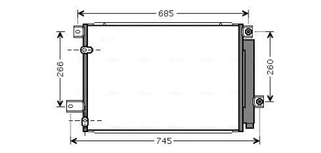 AVA TOYOTA Радіатор кондиціонера (конденсатор) з осушувачем COROLLA Verso 2.2 D-4D 05- AVA COOLING TOA5409D