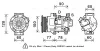 AVA TOYOTA Компресор кондиціонера AVENSIS 2.0 D-4D 03-, COROLLA 2.0 D-4D 04- Ava cooling TOAK584 (фото 1)