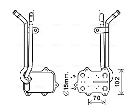 AVA VW Оливний радіатор Audi A1/3,Golf V,VI, Passat, Tiguan, Touran, Skoda Fabia II, Octavia II, Rapid Ava cooling VN3389
