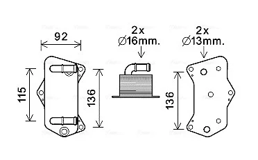 AVA VW Оливний радіатор Audi A3, Q3, Caddy III, IV, Golf V, VI, VII, Passat, Tiguan, Touran, Skoda Octavia II, III Ava cooling VN3395