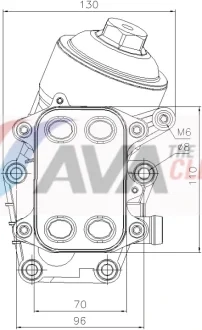 Оливний радіатор (з корпусом) Polo, Skoda Fabia II, Roomster 09- Ava cooling VN3467H