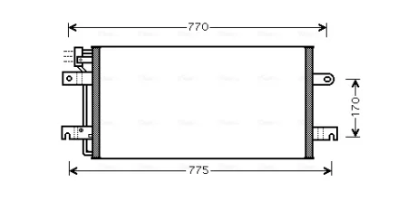 AVA VW Радіатор кондиціонера (конденсатор) T4 90 Ava cooling VN5197