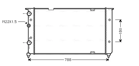 AVA VW Радіатор сист. охолодження двигуна PASSAT B3 VR6 AC 91- AVA COOLING VNA2103