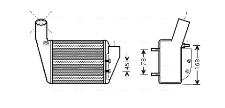 AVA VW Інтеркулер Audi A4, Passat, Skoda SuperB I 2.5TDI 97- Ava cooling VNA4222