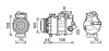 VW Компресор кондиціонера CRAFTER 30-35 2.0 11-, CRAFTER 30-50 2.0 11 Ava cooling VNAK384 (фото 1)