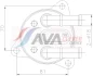 Оливний радіатор (без корпуса) S60 II 15-, V60 I 13-, XC40 18-, XC60 I 13- Ava cooling VO3311 (фото 1)
