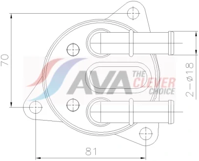 Оливний радіатор (без корпуса) S60 II 15-, V60 I 13-, XC40 18-, XC60 I 13- Ava cooling VO3311