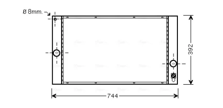 VOLVO Радіатор системи охолодження двигуна C30/70 II, S40 II, V50 2.0/2.5 04 Ava cooling VOA2141