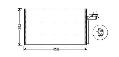 VOLVO Радіатор кондиціонера C30 06-, C70 II 06-, S40 II 04-, V50 04 Ava cooling VOA5150