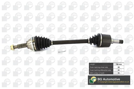 Піввісь BGA DS2326L