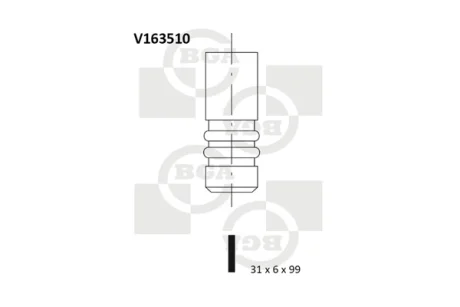 Клапан двигуна BGA V163510